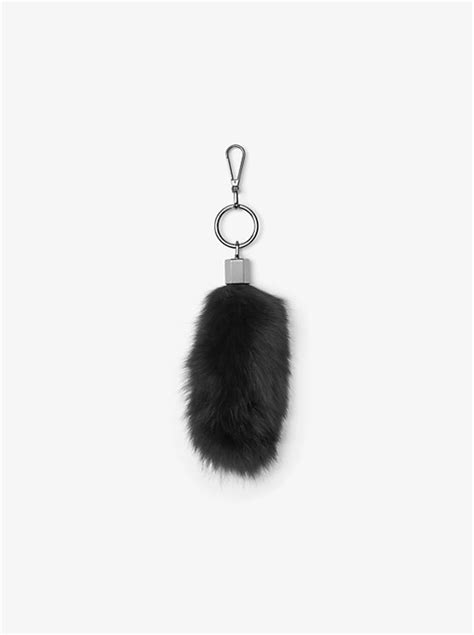 michael kors key chains|michael kors fox fur keychain.